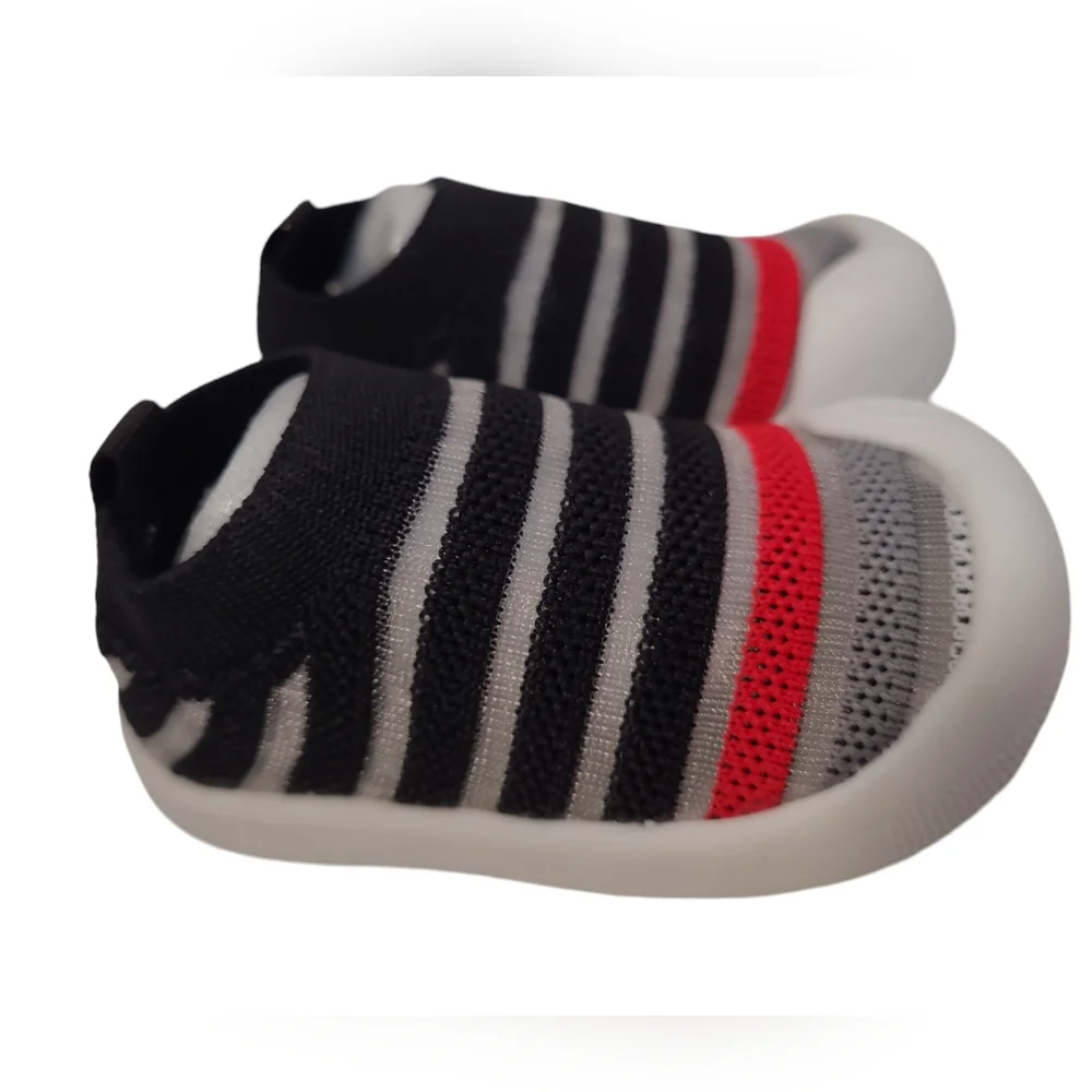 Baby Shoes Boy Girl Infant Striped Sneakers Non Slip First Walkers 9-12 Months
